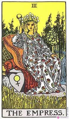 Significado de la emperatriz: representación original del tarot Rider Waite