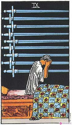 Significado de Espadas de Espadas - Representación original del Tarot Rider Waite