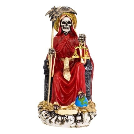 Santa Muerte Roja Suprema Amor 30 Cm Curada + Libro