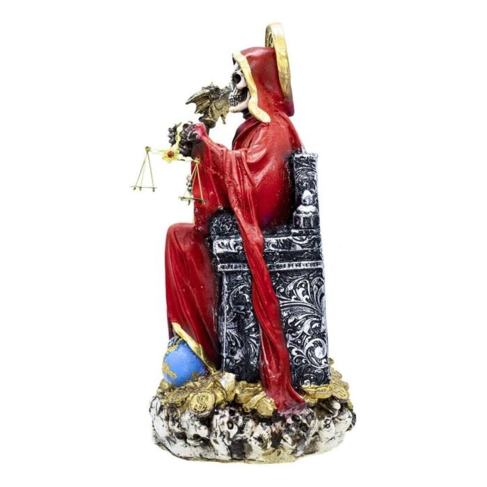 Santa Muerte Reversible Suprema Trono 30 Cm Curada + Libro