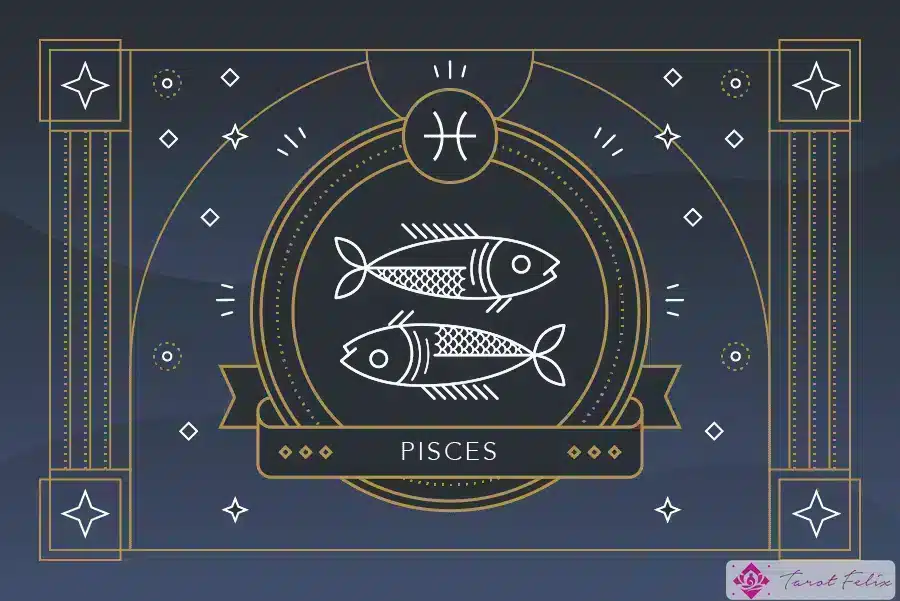 El símbolo del signo zodiacal de Piscis