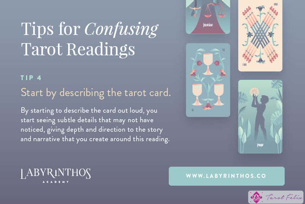 Cuando una lectura del Tarot no tiene sentido - Cómo interpretar una lectura del Tarot confusa - comience a describir la carta del tarot