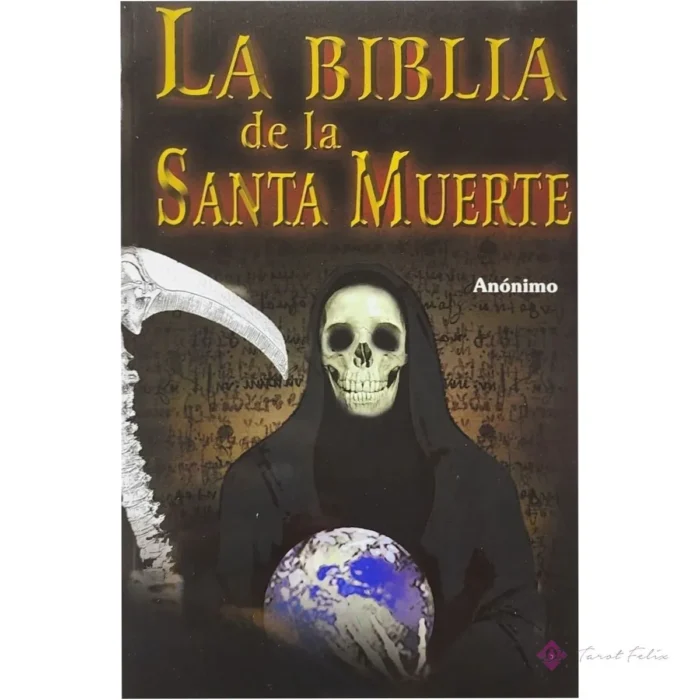 Santa Muerte Dorada 30cm para Prosperidad y Negocios + Libro Especial