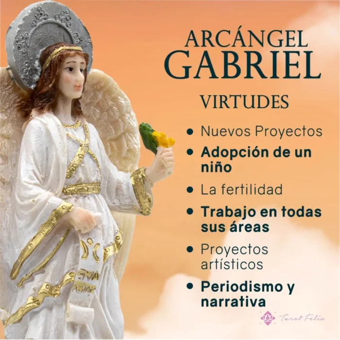 Estatua Arcángel Gabriel 15cm - Decoración Espiritual y Religiosa