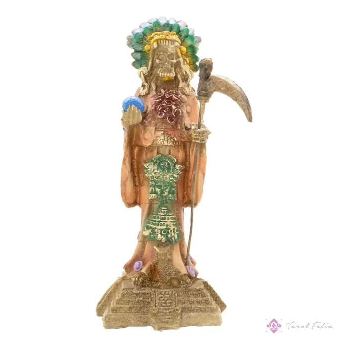 Estatua Santa Muerte Azteca Jaguar 30cm + Libro de Rituales - Protección Espiritual