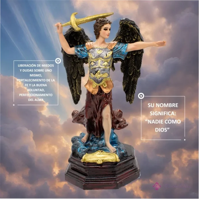 Estatua Arcángel Miguel 33cm - Protector Espiritual y Decorativo