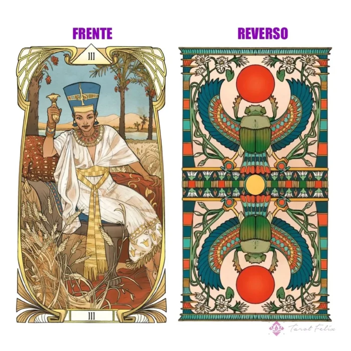 Tarot Art Nouveau y Dioses Egipcios: Mazo Coleccionable + Guía PDF