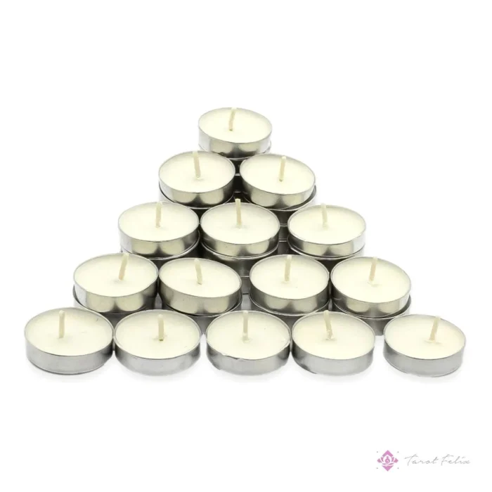 Pack de 50 Velas Tealights Flotantes Impermeables para Decoración Exterior