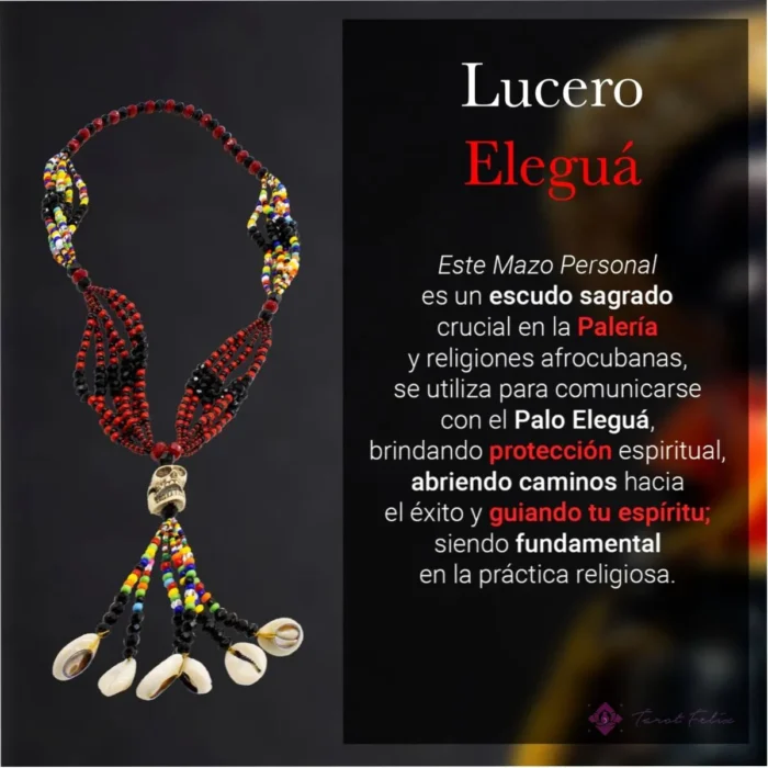 Collar de Elegua Protector 47cm - Mazo Lucero y Carro para Santería