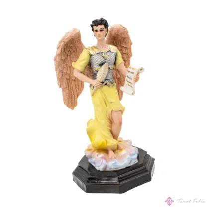 Estatua Premium del Arcángel San Gabriel 33cm con Ojo de Vidrio - Arte Espiritual