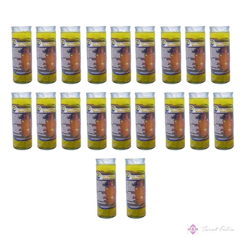 Pack 20 Veladoras Gel Coco Elegua: Abrecaminos y Éxito | Ritual Preparado